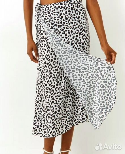 Юбка на запах леопард