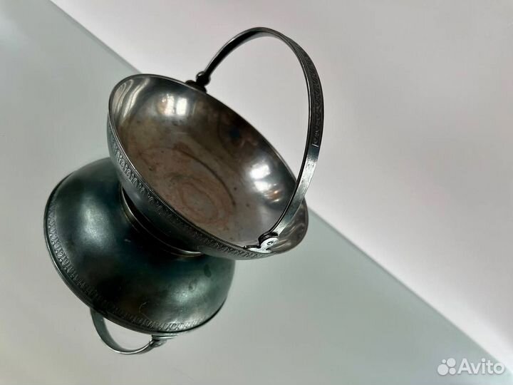 Конфетница икорница скань мельхиор СССР