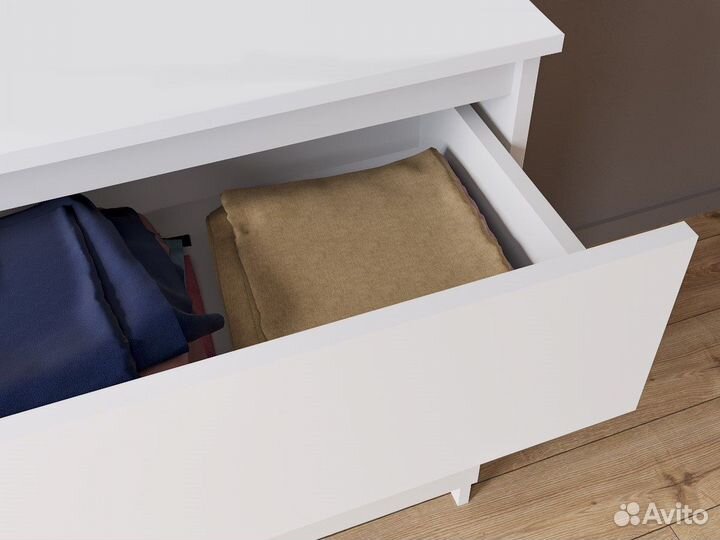 Белый комод как Икеа Мальм (IKEA Malm) 6 ящиков