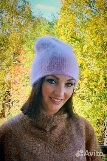 Шапка бини из пуха норки