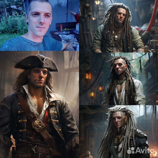 Портрет Арт в Midjourney, картина по описанию