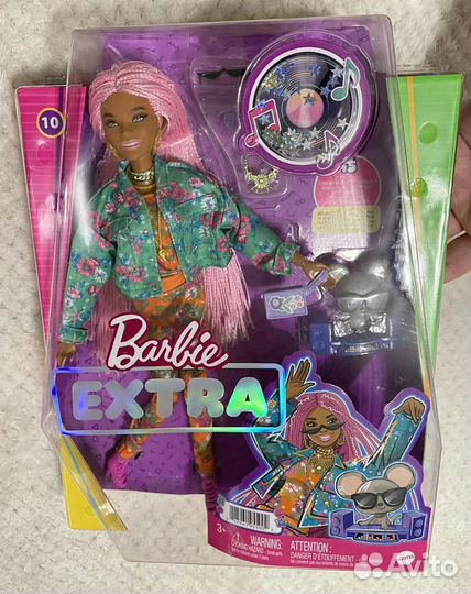 Кукла Barbie Экстра с розовыми косичками GXF09