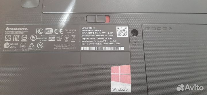 Ноутбук lenovo g50