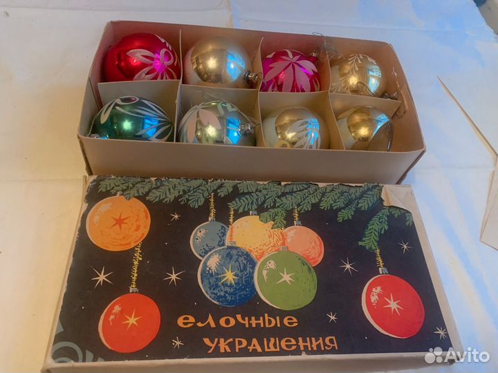 Елочные шары СССР набор