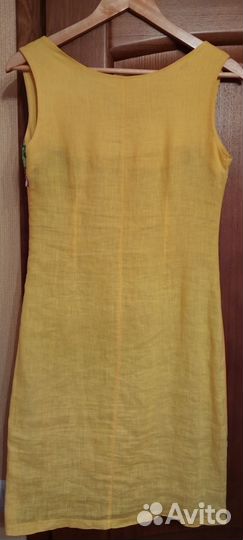 Платье летнее льняное 44