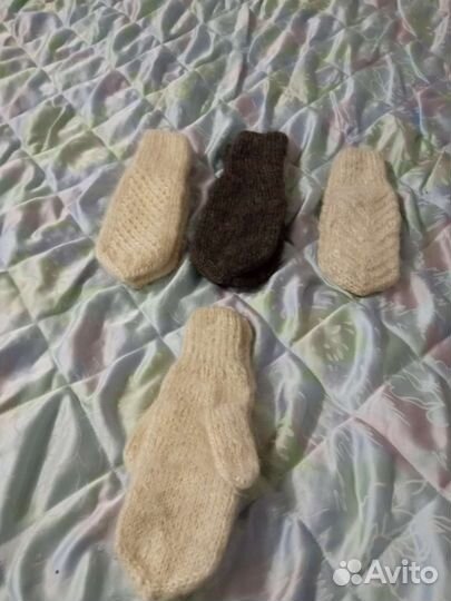 Варежки ручной работы. Пуховые