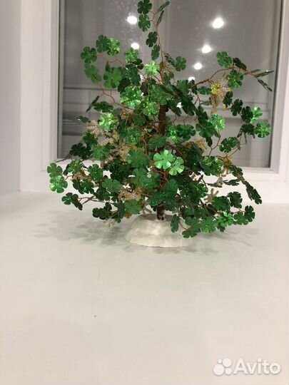 Дерево ручная работа из бисера и пайеток