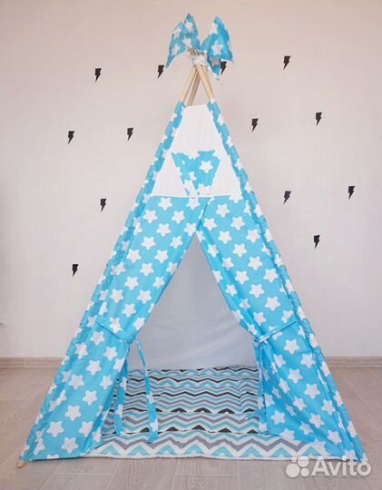 Детский игровой комплекс вигвам домик шалаш палатк