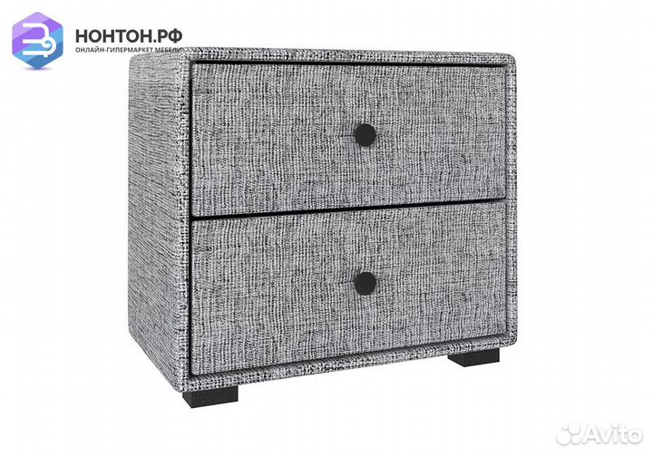 Тумба прикроватная Tango рогожка серая