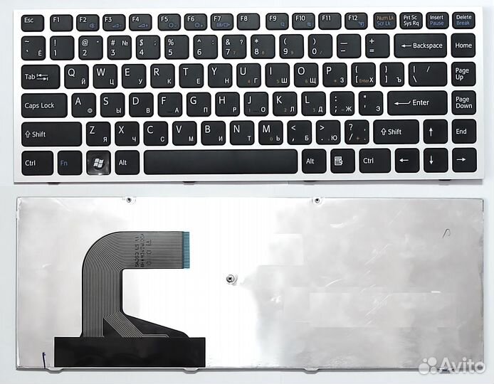 Клавиатура для ноутбука Sony VPC-S серебристая ра