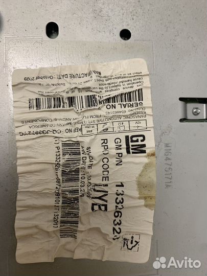 Штатная магнитола на chevrolet cruze