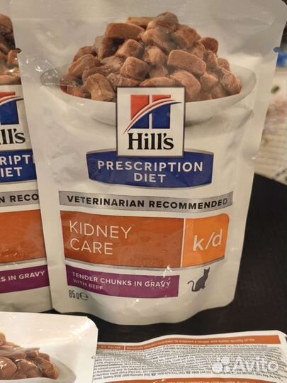 Корм для кошек Hills k/d с говядиной