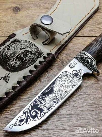 Нож Пластун из стали 95Х18 с гравировкой