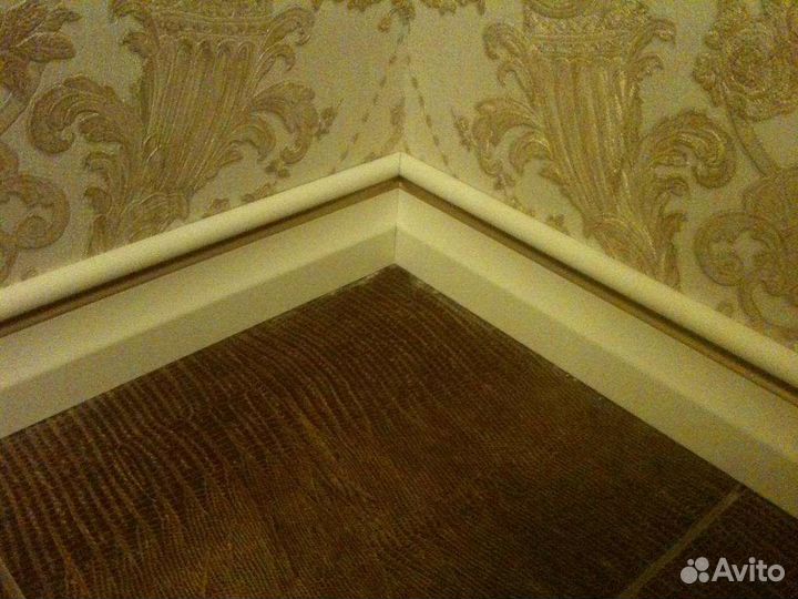 Установка плинтуса мдф