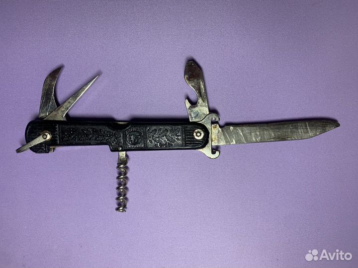 Перочинный складной нож СССР (дубовые листья)