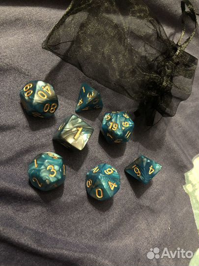 Набор дайсов, днд, набор из 7 костей, кубики