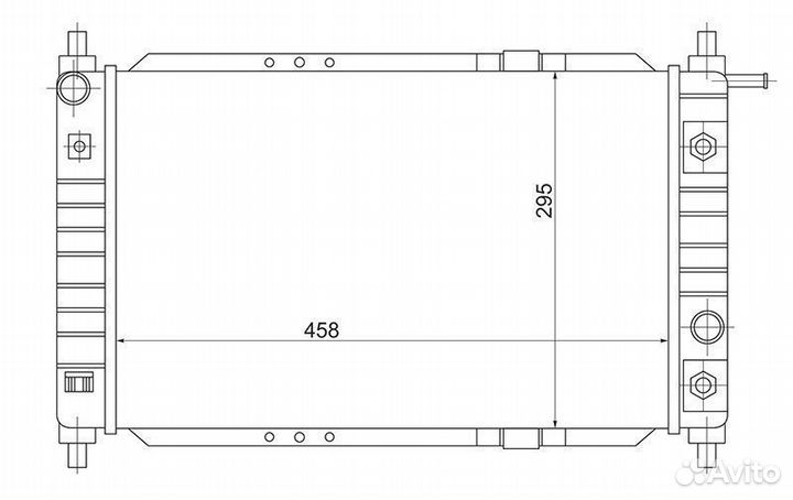 Део Матиз 98-01гг радиатор охлаждения
