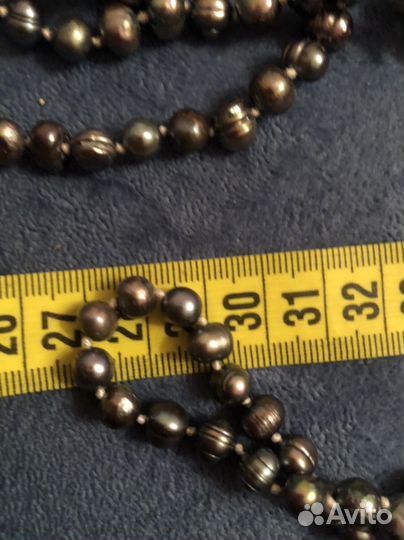 Бусы черный жемчуг