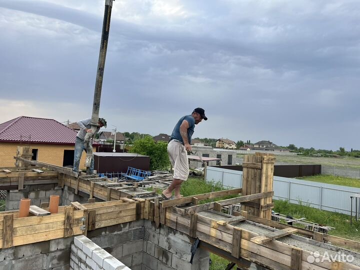 Бетонные работы строительная бригада Узбеков