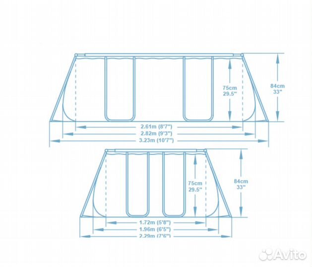 Каркасный бассейн Bestway Power steel
