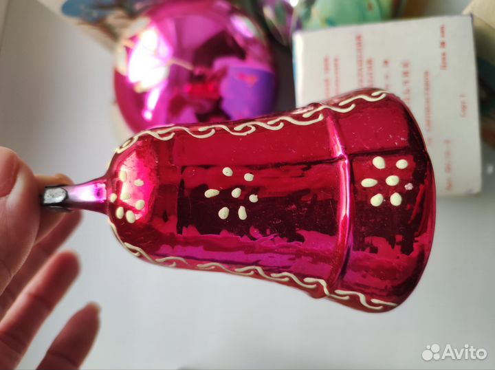 Елочные игрушки СССР шары, колокольчик