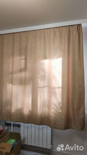 Штора на кухню короткая