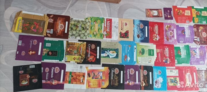 Обертки от шоколада 90-х и 00-х годов