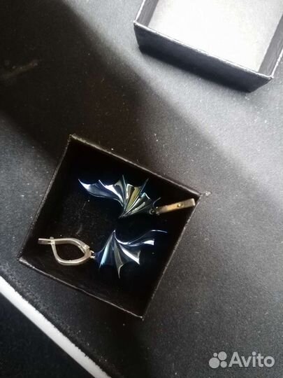 Титановые серьги ручной работы