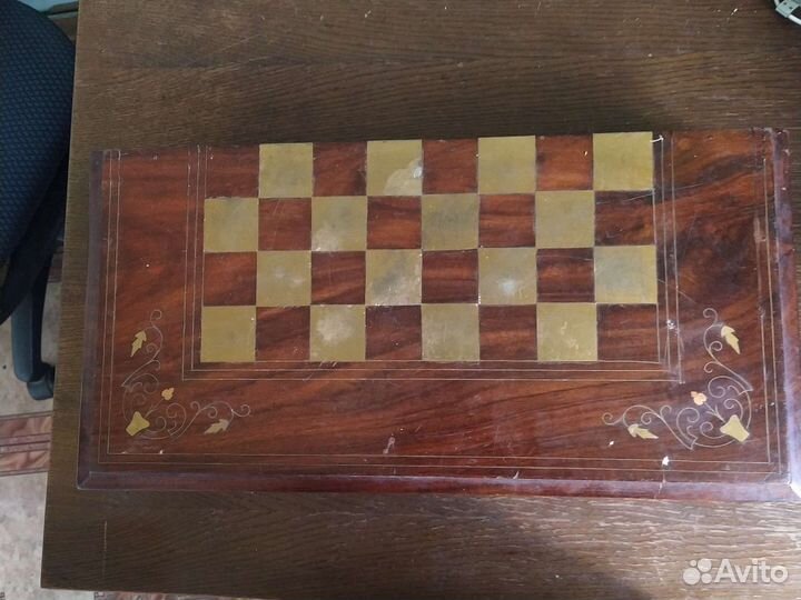 Шахматы нарды шашки 3 в 1 ручной работы