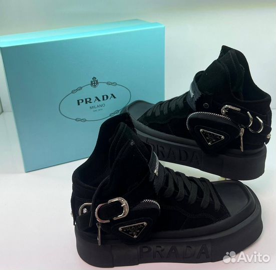 Кеды высокие Prada 4 цвета