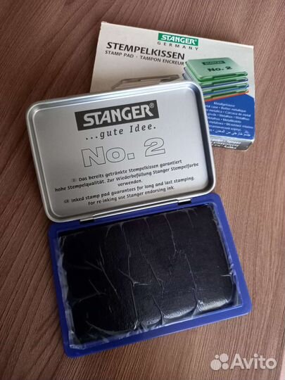 Новая штемпельная подушка Stanger синяя