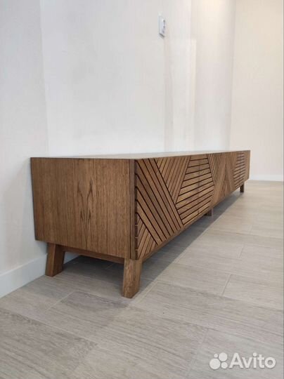 Медиа консоль, тв тумба из дуба