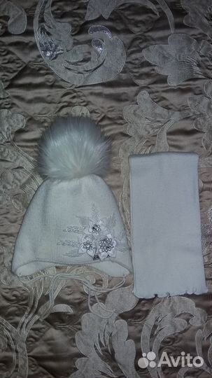 Комплект шапка, шарф