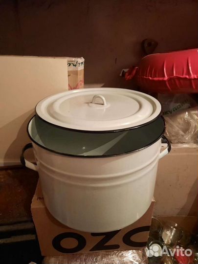 Кастрюля эмалированная и алюминиевая