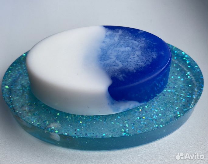 Набор мыльница + мыло ручкой работы