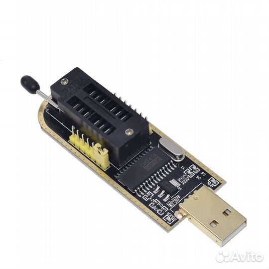 Программатор eeprom CH341A 24 25 c зажимом