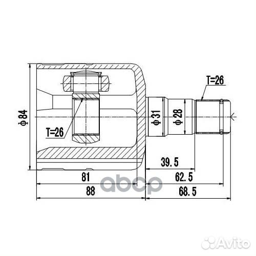 Шрус внутренний перед лев Z87090R Zikmar