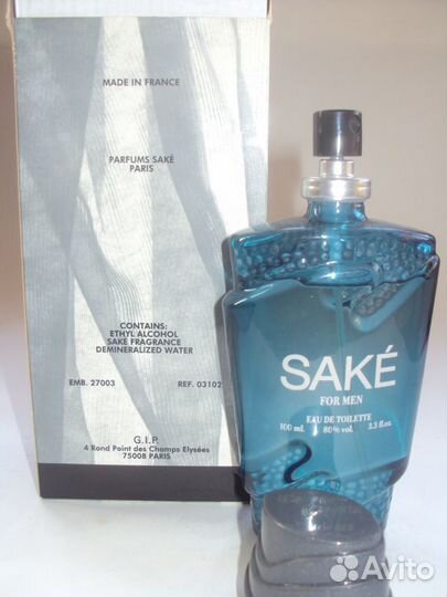 Tуалетная вода Sake FOR MEN 100ml paris 1992