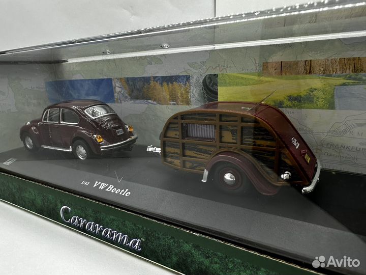 Модель 1/43 vw beetle прицеп