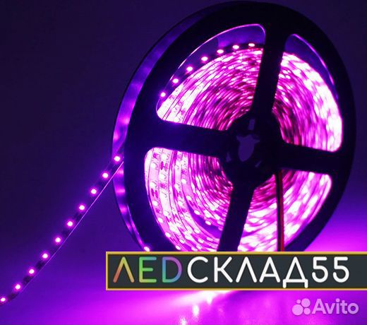 Светодиодная лента 2835-120 розовый (частый диод)