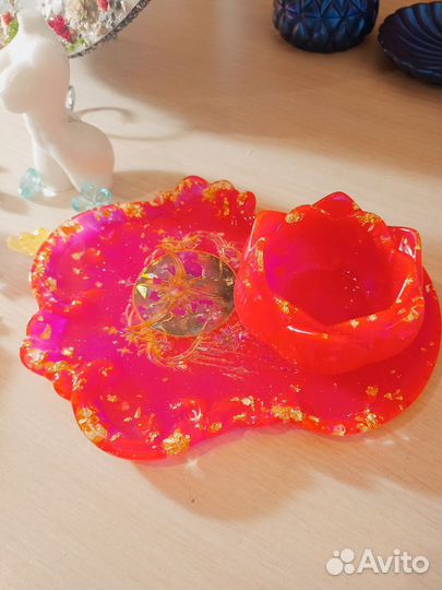 Поднос из эпоксидной смолы