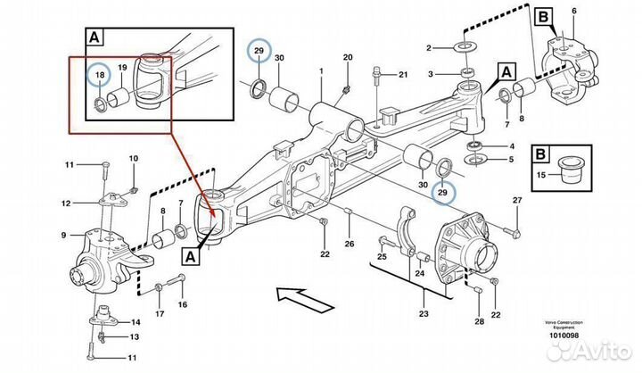 395709 Сальник полуоси в мост экскаватор погрузчик
