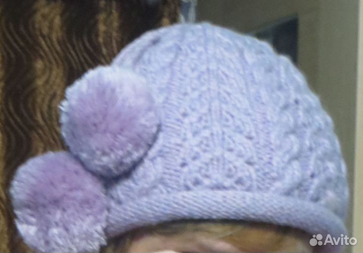 Шапка вязаная,тёплая