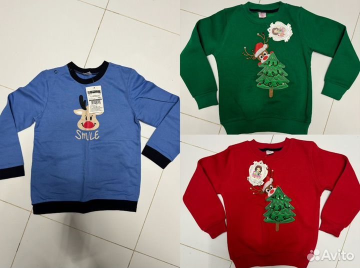 Новогодние детские толстовки