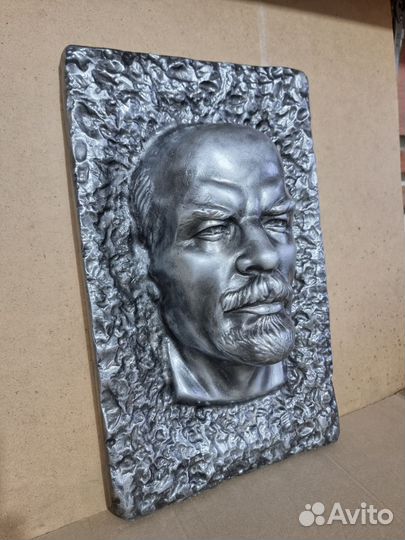 Бюст Барельеф Ленина гипсовый