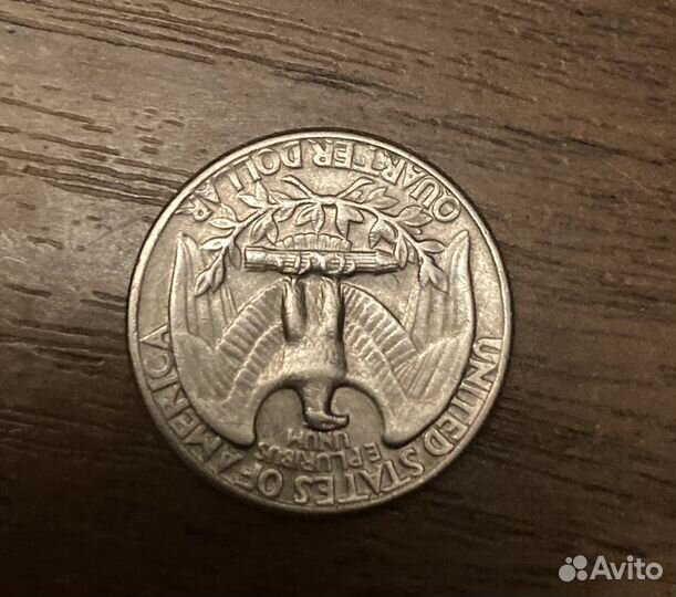 Liberty quarter dollar. Монета перевертыш