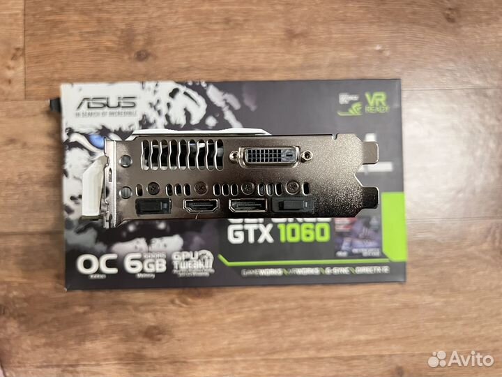 Видеокарта gtx 1060 6gb asus dual