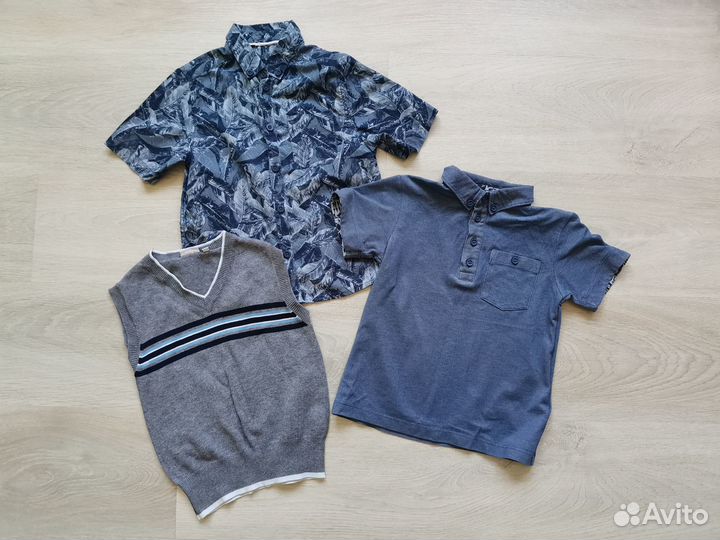 Рубашки с коротким рукавом, футболка, жилет 104 р