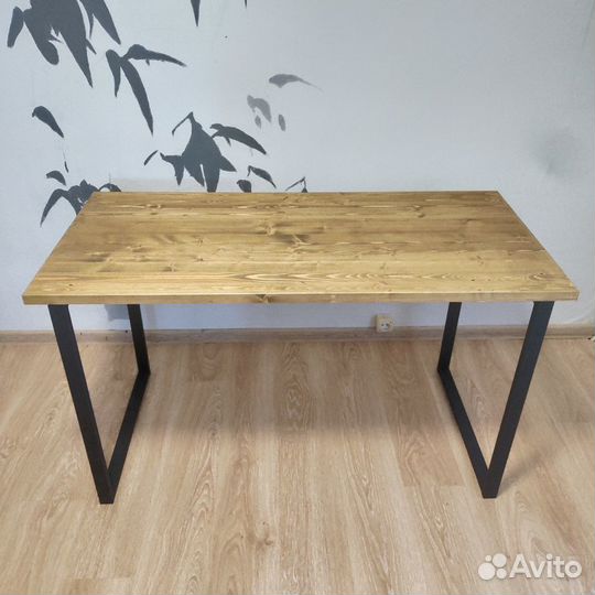 Компьютерный стол лофт из массива