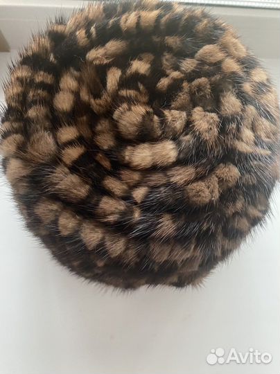 Шапка из вязанной норки